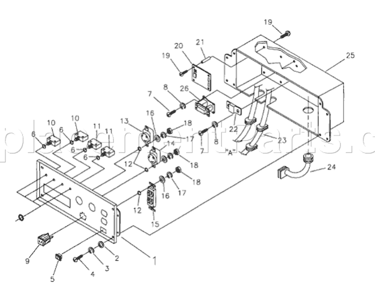 Page A Diagram and Parts List for 9885-3  Briggs and Stratton Generator